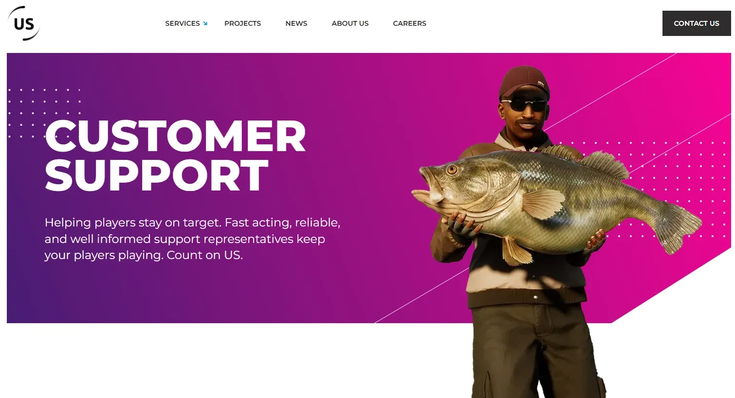 Customer Support Header